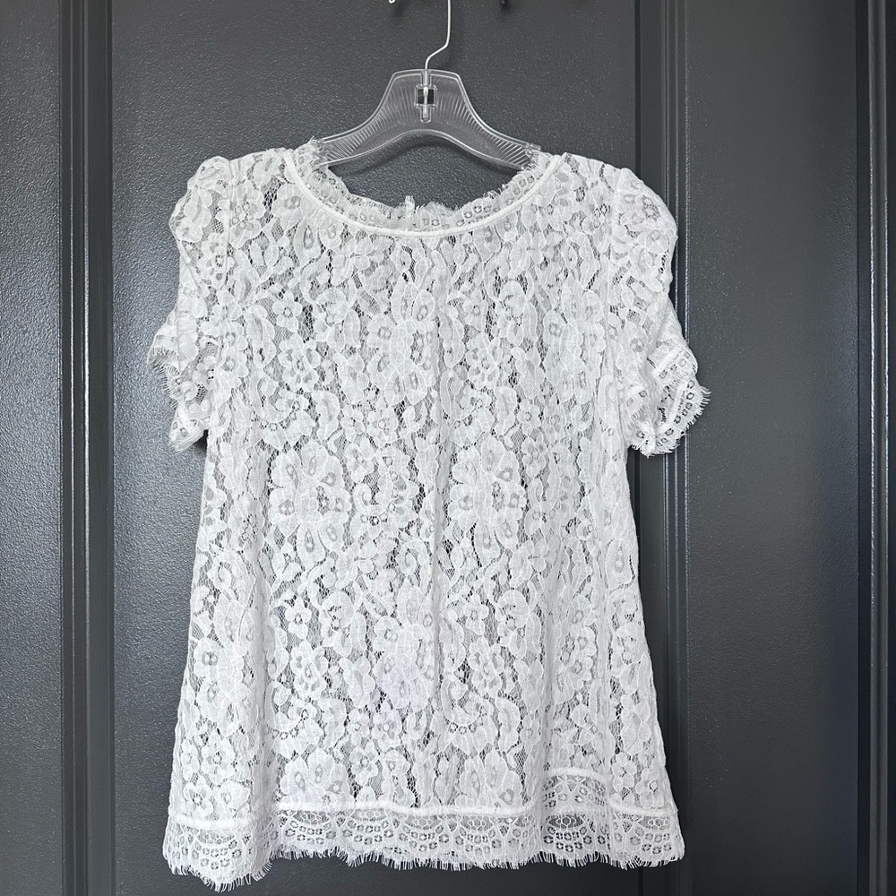 Lace Short Sleeve Top